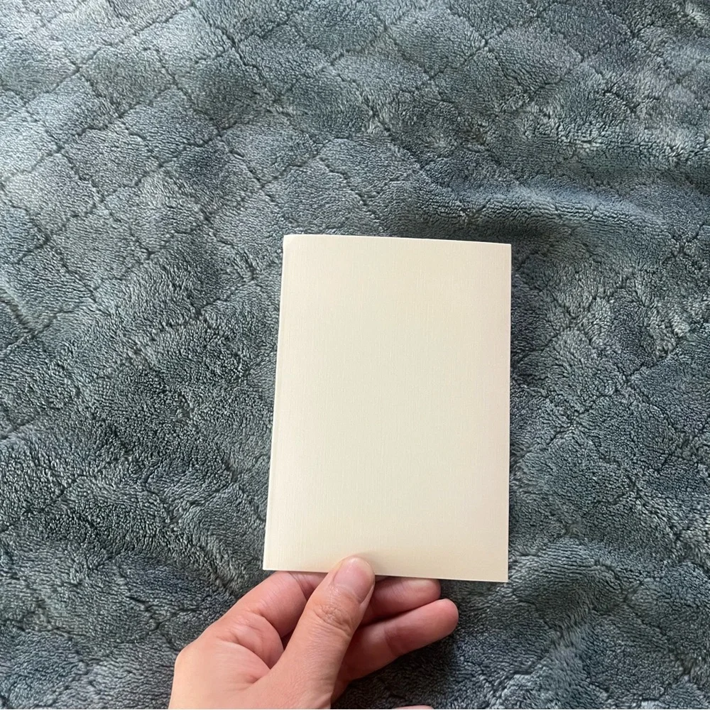 Hermes Blank‎ Greeting Card Gift Note Folder Cream Textured Paper Logo